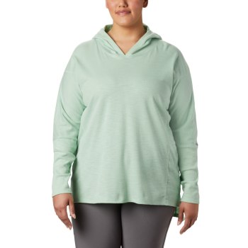 Columbia Longer Days Plus Size, Sudaderas Con Capucha Verde Menta Para Mujer | 124968-WSO